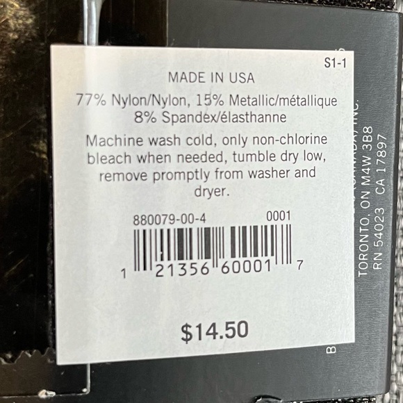 Banana Republic Womens Tights Black Sparkly Small/Medium S/M - Picture 4 of 7